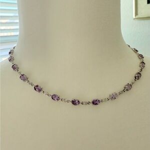 Sterling silver amethyst necklace with gift box
